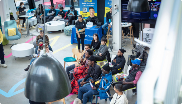 Youth listening to speaker