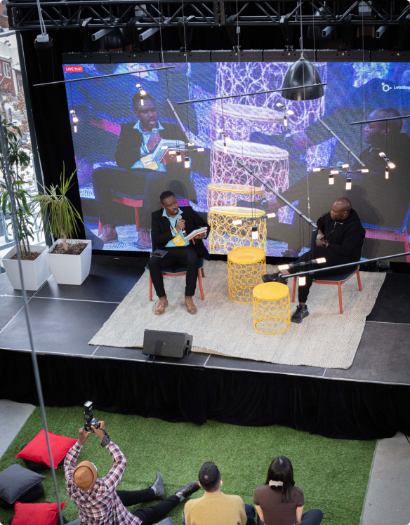 Guest speakers on stage