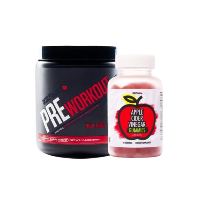 Sculpt Nation by V Shred Pre Workout Fruit Punch and Apple Cider Vinegar Gummies Bundle