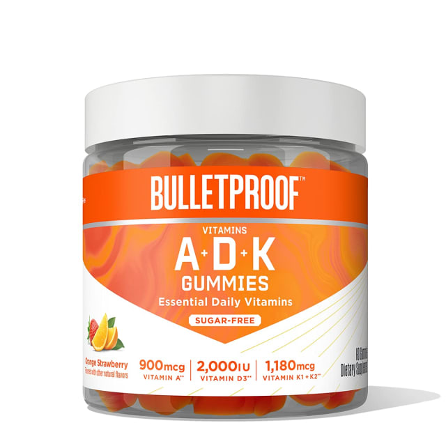 Bulletproof Sugar-Free Orange Strawberry Vitamins A+D+K Gummies, 60 Count, Keto Supplement for Heart, Bone and Immune Support, New and Improved Formula and Texture, Packaging May Vary | Elderberry Bulletproof Sugar-Free Orange Strawberry Vitamins A+D+K Gummies, 60 Count, Keto Supplement for Heart, Bone and Immune Support, New and Improved Formula and Texture, Packaging May Vary - Elderberry