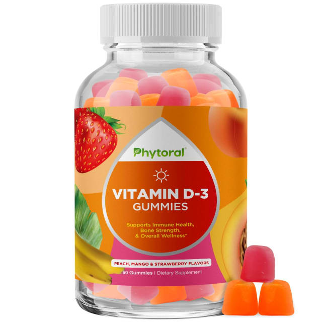 Chewable Vitamin D Gummies for Adults - Delicious Daily Vitamin D3 Gummies with D3 2000IU per Serving - Gluten and Gelatin Free Non-GMO Gummy for Adult Immunity Support (1 Month)