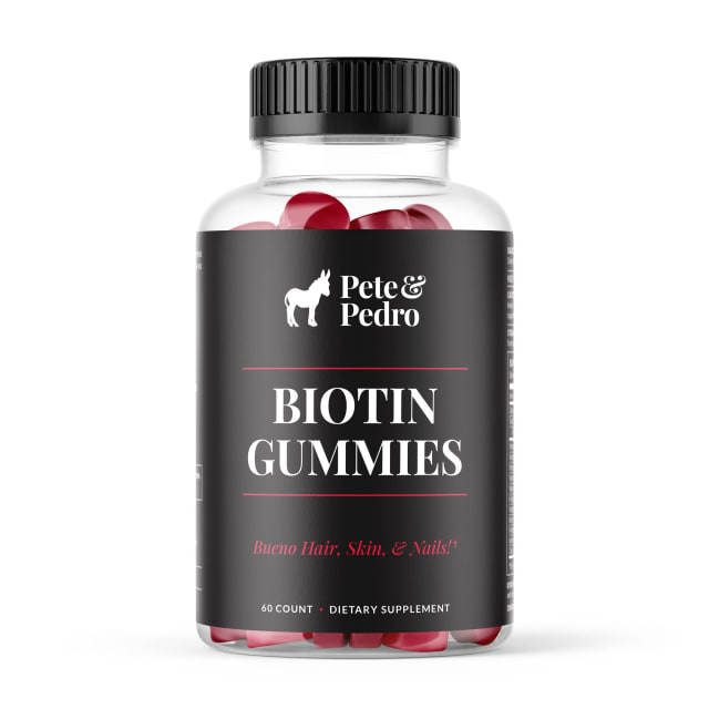 Pete & Pedro BIOTIN Gummies for Hair, Skin & Nails Growth for Women & Men |Hair Grow Supplement for Stronger Skin, & Nails | Cherry Biotin Gummy 5000mcg Per Serving | Seen on Shark Tank, 60 Count