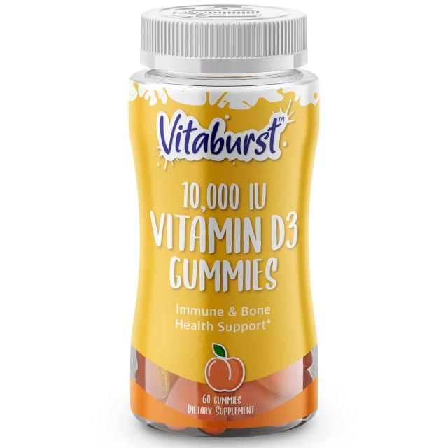 VITABURST Vitamin D3 Gummies 10000 IU for Strong Bones and Immune Support, Vegetarian Friendly | Elderberry VITABURST Vitamin D3 Gummies 10000 IU for Strong Bones and Immune Support, Vegetarian Friendly - Elderberry