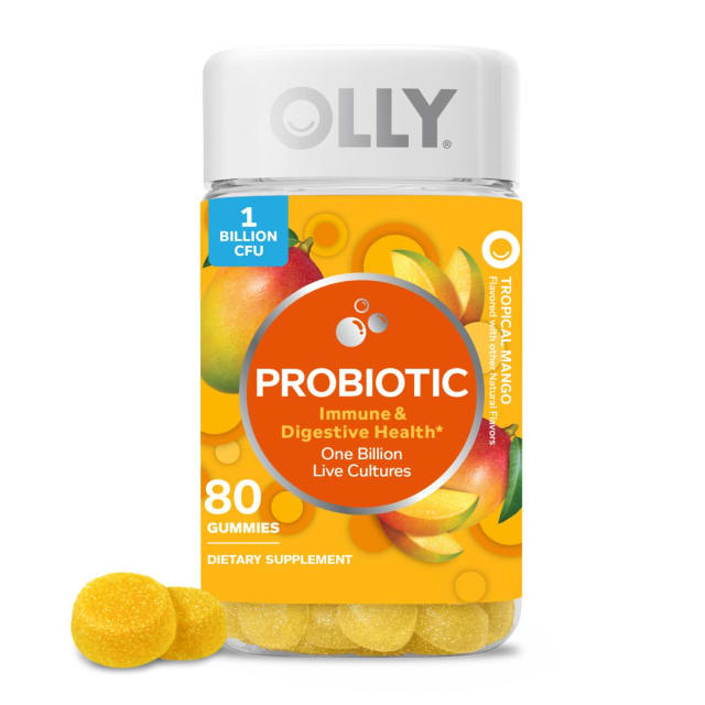 OLLY Probiotic Gummy, 1 Billion CFUs, Immune and Digestive Support, Chewable Probiotic Supplement, Mango, 80 Count, 80 Count (Pack of 1) | Elderberry OLLY Probiotic Gummy, 1 Billion CFUs, Immune and Digestive Support, Chewable Probiotic Supplement, Mango, 80 Count, 80 Count (Pack of 1) - Elderberry
