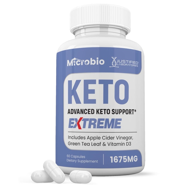 Microbio Keto ACV Extreme Pills 1675MG Keto Support Blend Capsule Alternative to Keto ACV Gummies Formulated with Apple Cider Vinegar Extra Virgin Olive Oil Powder Green Tea Leaf 60 Capsules