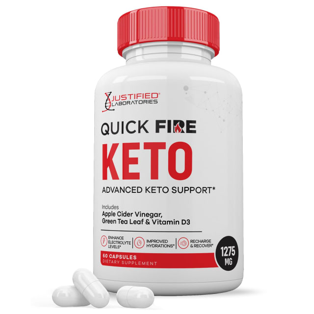 Quick Fire Keto ACV Pills 1275MG Keto Support Blend Capsule Alternative to QuickFire Keto ACV Gummies Formulated with Apple Cider Vinegar Extra Virgin Olive Oil Powder Green Tea Leaf 60 Capsules