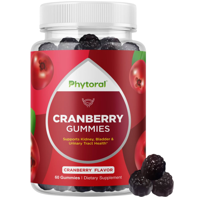 Phytoral Extra Strength Cranberry Gummies for Women - Delicious Potent Supplement and Men Bladder Kidney Urinary Tract Health Support Daily Vitamins (30 Servings)