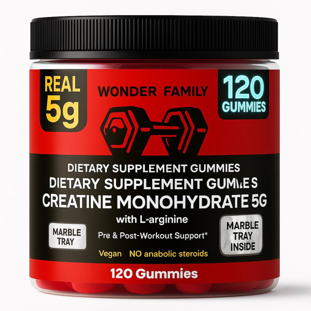 Creatine Monohydrate Gummies 5g – 5X Energy with B12, B6, and L-Arginine – Build Muscle & Strength – Gym Supplement – Creatina Monohidratada en Gomitas – Creatine Chews for Men & Women – 120 Count | Vitamin B12 Creatine Monohydrate Gummies 5g – 5X Energy with B12, B6, and L-Arginine – Build Muscle & Strength – Gym Supplement – Creatina Monohidratada en Gomitas – Creatine Chews for Men & Women – 120 Count - Vitamin B12