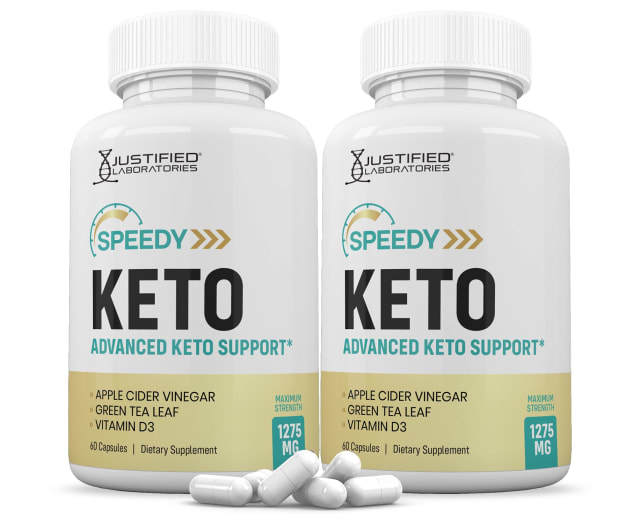 Justified Laboratories (2 Pack) Speedy Keto ACV Pills 1275MG Formulated with Apple Cider Vinegar Keto Support Blend Alternative to Gummies 120 Capsules
