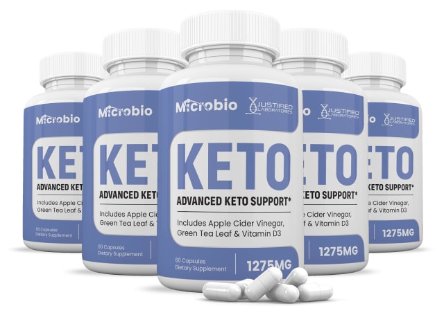 (5 Pack) Microbio Keto ACV Pills 1275MG Keto Support Blend Capsule Alternative to Keto ACV Gummies Formulated with Apple Cider Vinegar Extra Virgin Olive Oil Powder Green Tea Leaf 300 Capsules
