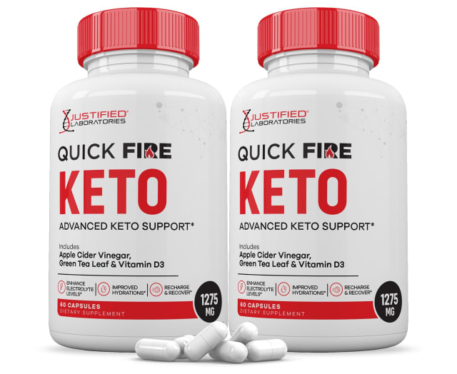 (2 Pack) Quick Fire Keto ACV Pills 1275MG Keto Support Blend Alternative to QuickFire Keto ACV Gummies Formulated with Apple Cider Vinegar Extra Virgin Olive Oil Powder Green Tea Leaf 120 Capsules