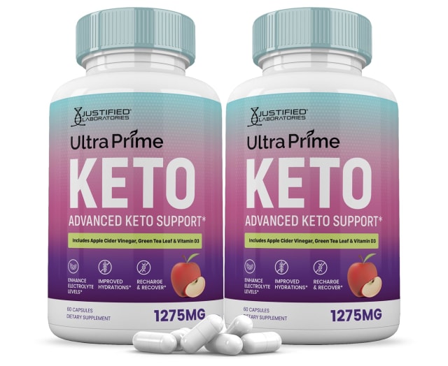 (2 Pack) Ultra Prime Keto ACV Pills 1275MG Keto Support Blend Alternative to UltraPrime Keto ACV Gummies Formulated with Apple Cider Vinegar Extra Virgin Olive Oil Powder Green Tea Leaf 120 Capsules