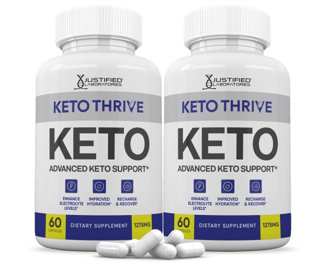 (2 Pack) Keto Thrive Keto ACV Pills 1275MG Keto Support Blend Capsule Alternative to Keto ACV Gummies Formulated with Apple Cider Vinegar Extra Virgin Olive Oil Powder Green Tea Leaf 120 Capsules