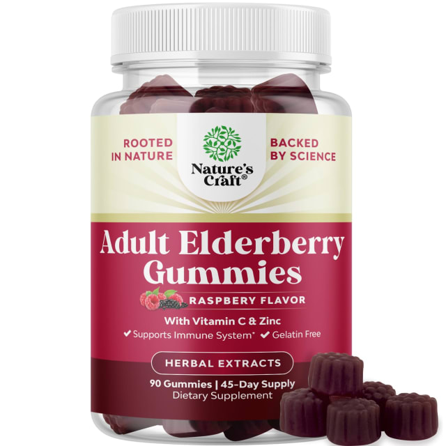 Elderberry Vitamin C and Zinc Gummies - Advanced Immune Booster Sambucus Elderberry Gummies for Adults - Super Antioxidants Supplement Immunity Vegan Halal Black Gummy 90ct | Elderberry Elderberry Vitamin C and Zinc Gummies - Advanced Immune Booster Sambucus Elderberry Gummies for Adults - Super Antioxidants Supplement Immunity Vegan Halal Black Gummy 90ct - Elderberry
