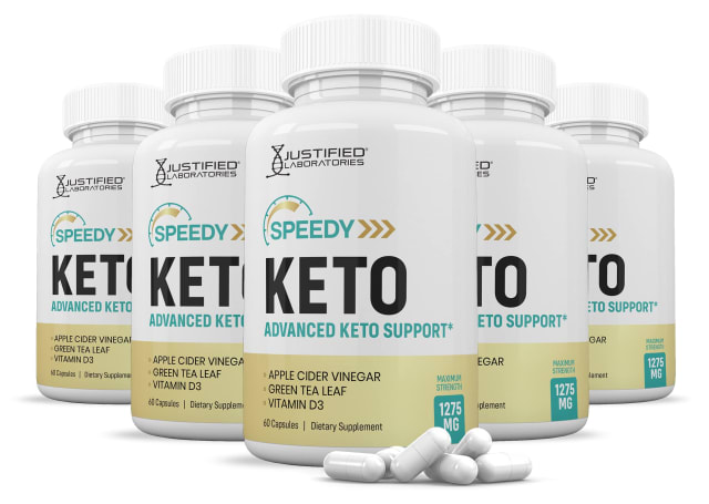 Justified Laboratories (5 Pack) Speedy Keto ACV Pills 1275MG Formulated with Apple Cider Vinegar Keto Support Blend Alternative to Gummies 300 Capsules