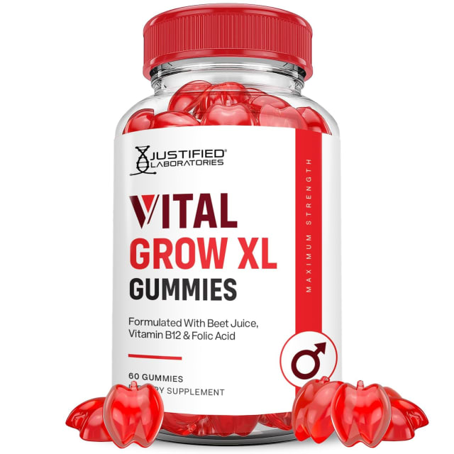 Justified Laboratories Vital Grow XL Performance Gummies 1000MG Advanced Formula Formulated with ACV Pomegranate Beet Juice Powder B12 Vegan Non GMO 60 Gummys | Vitamin B12 Justified Laboratories Vital Grow XL Performance Gummies 1000MG Advanced Formula Formulated with ACV Pomegranate Beet Juice Powder B12 Vegan Non GMO 60 Gummys - Vitamin B12