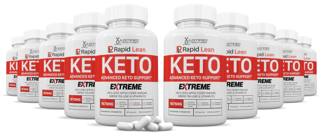 (10 Pack) Rapid Lean Keto ACV Extreme Pills 1675MG Keto Support Blend Capsule Alternative to Keto ACV Gummies Formulated with Apple Cider Vinegar Extra Virgin Olive Oil Powder Green Tea 600 Capsules