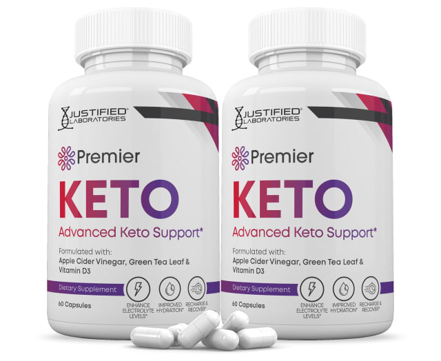 (2 Pack) Premier Keto ACV Pills 1275MG Keto Support Blend Alternative to Gummies Formulated with Apple Cider Vinegar Extra Virgin Olive Oil Powder Green Tea Leaf 120 Capsules