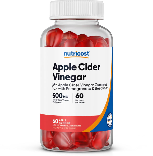 Nutricost Apple Cider Vinegar 500mg, 60 Gummies, Apple Flavored - Gluten Free, Non-GMO, No Corn Syrup | Liquid Vitamins Nutricost Apple Cider Vinegar 500mg, 60 Gummies, Apple Flavored - Gluten Free, Non-GMO, No Corn Syrup - Liquid Vitamins