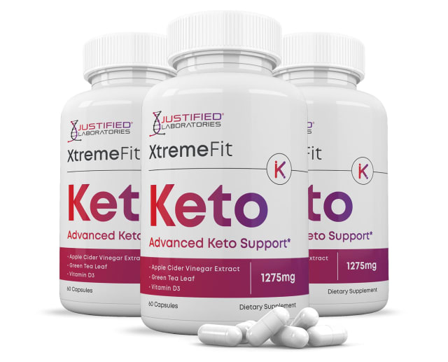 Justified Laboratories (3 Pack) Xtreme Fit Keto ACV Pills 1275MG Formulated with Apple Cider Vinegar Keto Support Blend Alternative to Gummies 180 Capsules