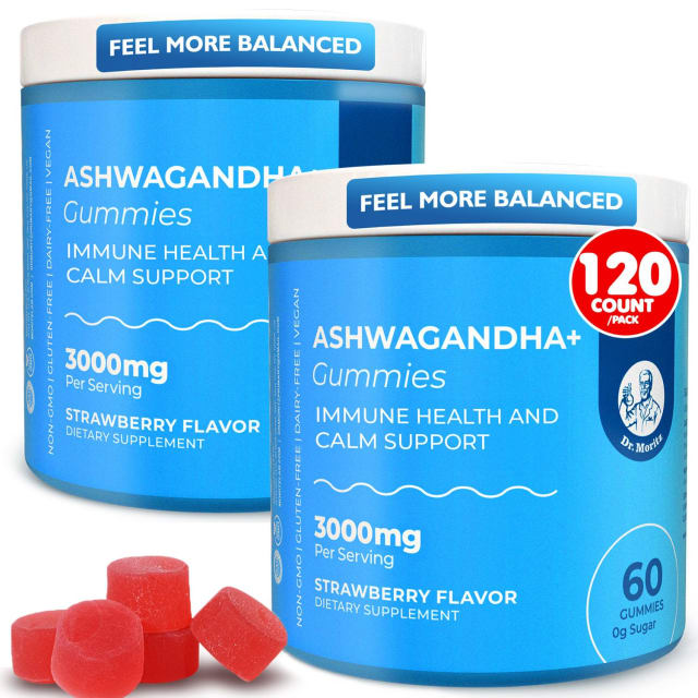 DR. MORITZ Ashwagandha Gummies for Calm, Relaxation, and Immune Support - Ashwagandha for Women and Men - with L-Theanine - Sugar Free and Non-GMO (120 Count) | Omega-3 DR. MORITZ Ashwagandha Gummies for Calm, Relaxation, and Immune Support - Ashwagandha for Women and Men - with L-Theanine - Sugar Free and Non-GMO (120 Count) - Omega-3