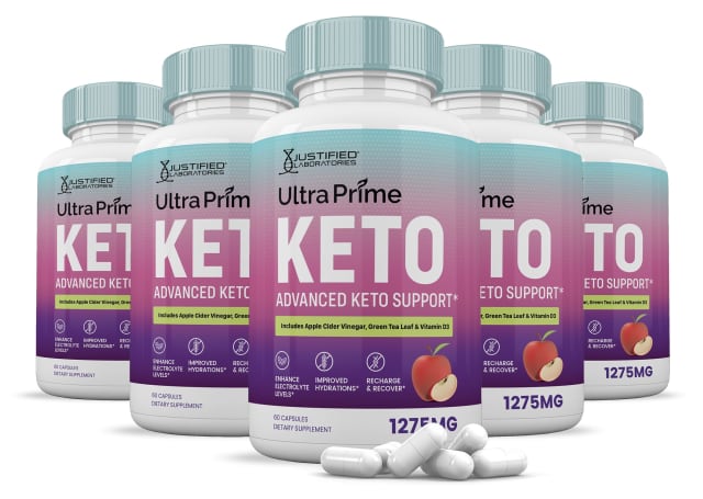 (5 Pack) Ultra Prime Keto ACV Pills 1275MG Keto Support Blend Alternative to UltraPrime Keto ACV Gummies Formulated with Apple Cider Vinegar Extra Virgin Olive Oil Powder Green Tea Leaf 300 Capsules