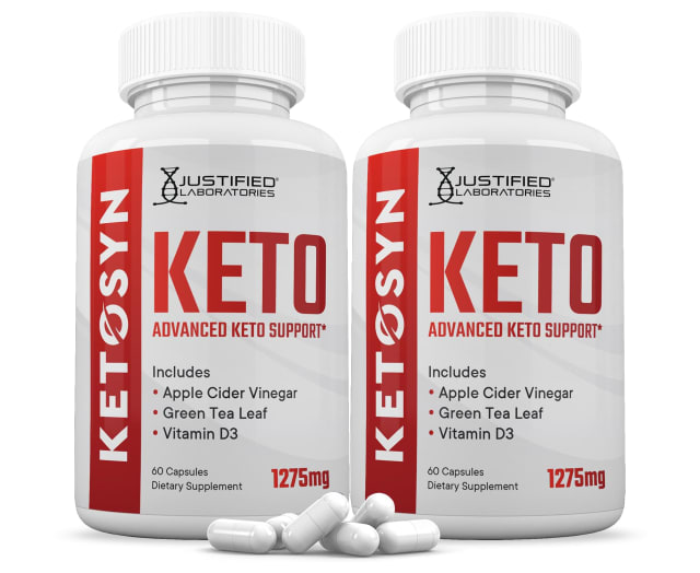 (2 Pack) Ketosyn Keto ACV Pills 1275MG Keto Support Blend Capsule Alternative to Keto ACV Gummies Formulated with Apple Cider Vinegar Extra Virgin Olive Oil Powder Green Tea Leaf 120 Capsules