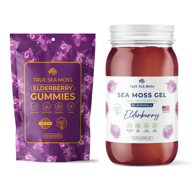 Elderberry Gummies with Sea Moss (Pouch) & Elderberry Sea Moss Gel | Elderberry Elderberry Gummies with Sea Moss (Pouch) & Elderberry Sea Moss Gel - Elderberry