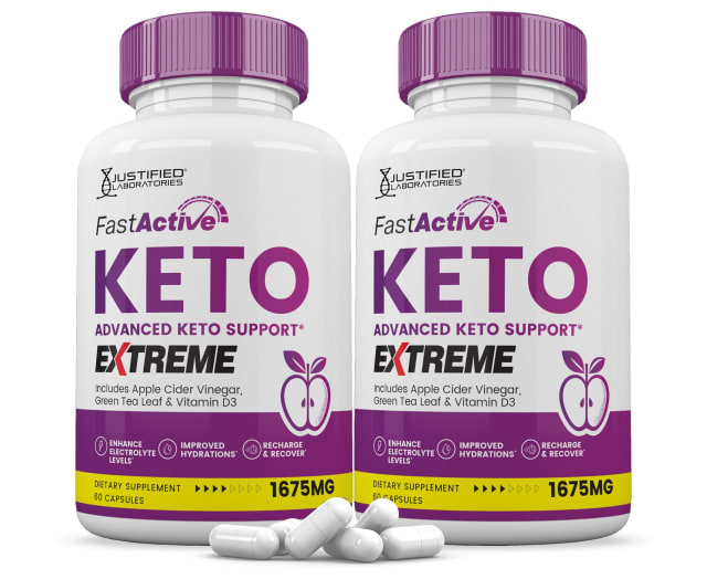(2 Pack) Fast Active Keto ACV Extreme Pills 1675MG Keto Support Blend Alternative to Fastactive Keto Gummies Includes Apple Cider Vinegar Extra Virgin Olive Oil Powder Green Tea Leaf 120 Capsules