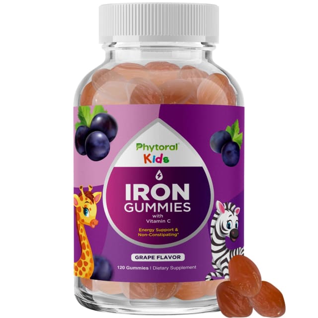 Iron Gummies with Vitamin C for Kids - Blood Builder Iron Supplements for Kids with Gentle for Stronger Immunity & Energy Support - Vitamin B6, B12, A, Niacin & Folate Gummies - Vegan & GMO -120 Count | Vitamin B12 Iron Gummies with Vitamin C for Kids - Blood Builder Iron Supplements for Kids with Gentle for Stronger Immunity & Energy Support - Vitamin B6, B12, A, Niacin & Folate Gummies - Vegan & GMO -120 Count - Vitamin B12