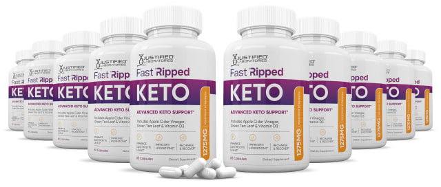 (10 Pack) Fast Ripped Keto ACV Pills 1275MG Keto Support Blend Capsule Alternative to Keto ACV Gummies Formulated with Apple Cider Vinegar Extra Virgin Olive Oil Powder Green Tea Leaf 600 Capsules