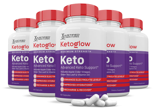 (5 Pack) Keto Glow Keto ACV Pills 1275MG Keto Support Blend Alternative to KetoGlow Keto ACV Gummies Formulated with Apple Cider Vinegar Extra Virgin Olive Oil Powder Green Tea Leaf 300 Capsules