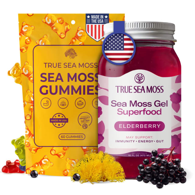 Sea Moss Gummies Pouch & Elderberry Sea Moss Gel | Elderberry Sea Moss Gummies Pouch & Elderberry Sea Moss Gel - Elderberry