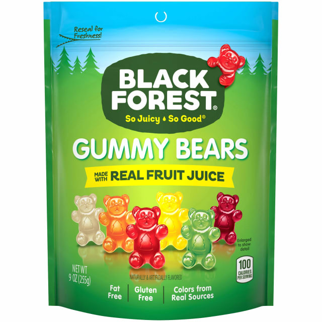 Black Forest Gummy Bears Candy, 9 Ounce Resealable Bag, 9oz, Old