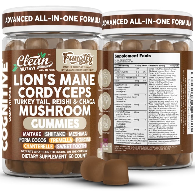 Clean Nutra Lions Mane Mushroom Gummies Cordyceps Supplement for Memory and Focus Immune Support Vitamins Reishi Chaga Turkey Tail Mushrooms Gummy Shiitake Maitake Meshima Supplements | Elderberry Clean Nutra Lions Mane Mushroom Gummies Cordyceps Supplement for Memory and Focus Immune Support Vitamins Reishi Chaga Turkey Tail Mushrooms Gummy Shiitake Maitake Meshima Supplements - Elderberry