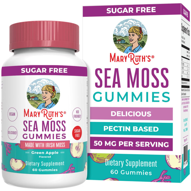 MaryRuth Organics Gummies Sugar Free Made with Irish Sea Moss for Gut Health and Immune Support Formulated for Adults and Kids Ages 4+ Vegan Non-GMO Gluten Free | 60 Count | Elderberry MaryRuth Organics Gummies Sugar Free Made with Irish Sea Moss for Gut Health and Immune Support Formulated for Adults and Kids Ages 4+ Vegan Non-GMO Gluten Free | 60 Count - Elderberry