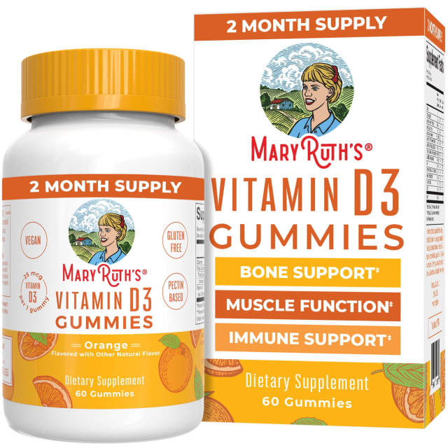 MaryRuth Organics Vitamin D3 Gummies | 2 Month Supply | Adults & Kids Vitamin D Gummy | Immune Support Supplement | VIT D3 1000IU for Bone Health&Muscle Function | Vegan | Non-GMO | Gluten Free | 60 | Elderberry MaryRuth Organics Vitamin D3 Gummies | 2 Month Supply | Adults & Kids Vitamin D Gummy | Immune Support Supplement | VIT D3 1000IU for Bone Health&Muscle Function | Vegan | Non-GMO | Gluten Free | 60 - Elderberry