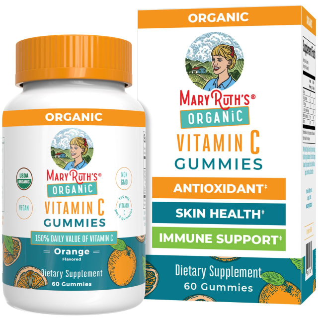 MaryRuth Organics Adult Vitamin C Gummies | USDA Organic | Vegan Chewable Vitamin C Gummies for Ages 14+ | for Immune Support & Overall Wellness | Vegan | Non-GMO | Orange Flavor | 60 Count | Elderberry MaryRuth Organics Adult Vitamin C Gummies | USDA Organic | Vegan Chewable Vitamin C Gummies for Ages 14+ | for Immune Support & Overall Wellness | Vegan | Non-GMO | Orange Flavor | 60 Count - Elderberry