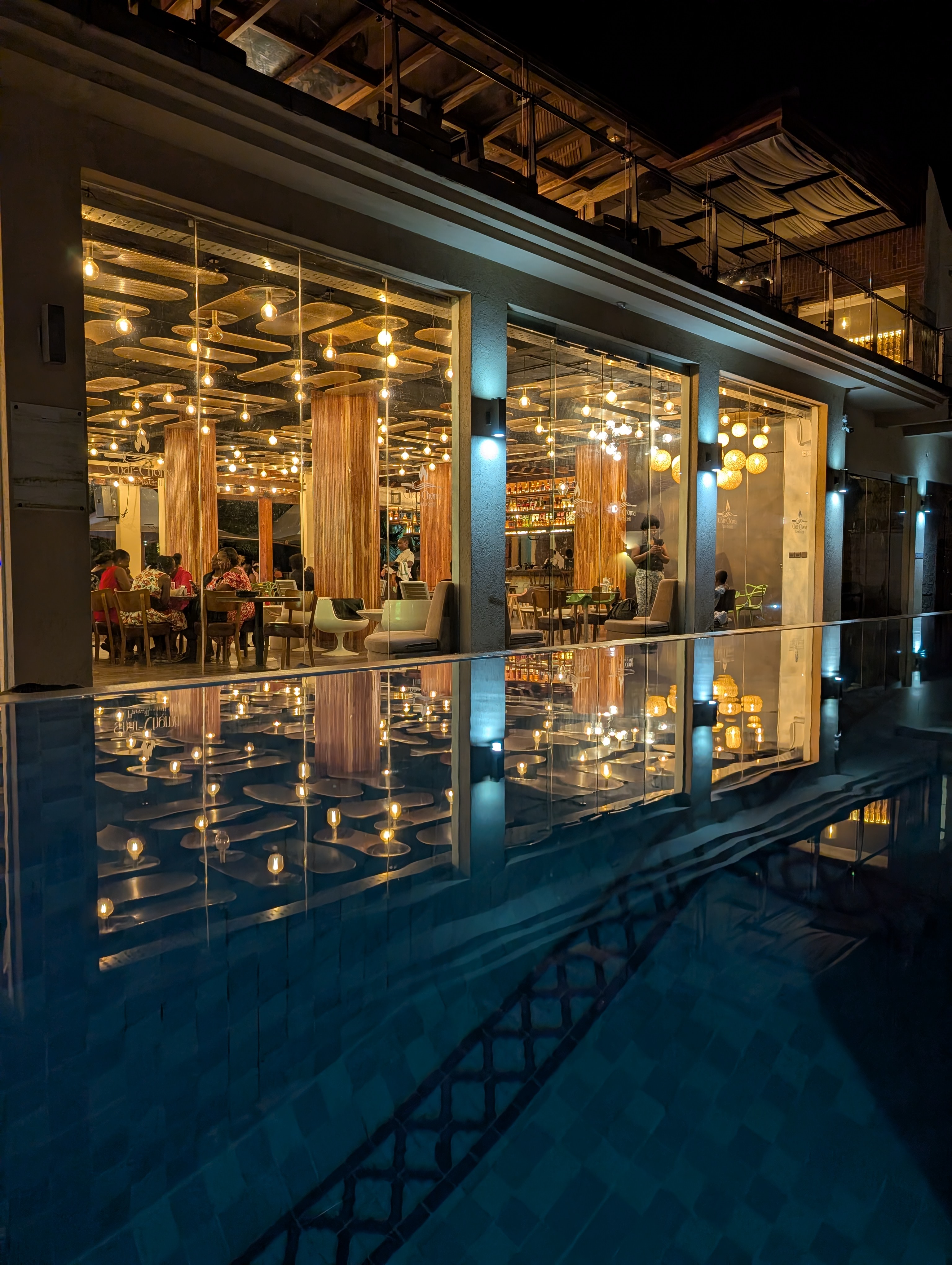 Night photograph in Mombasa