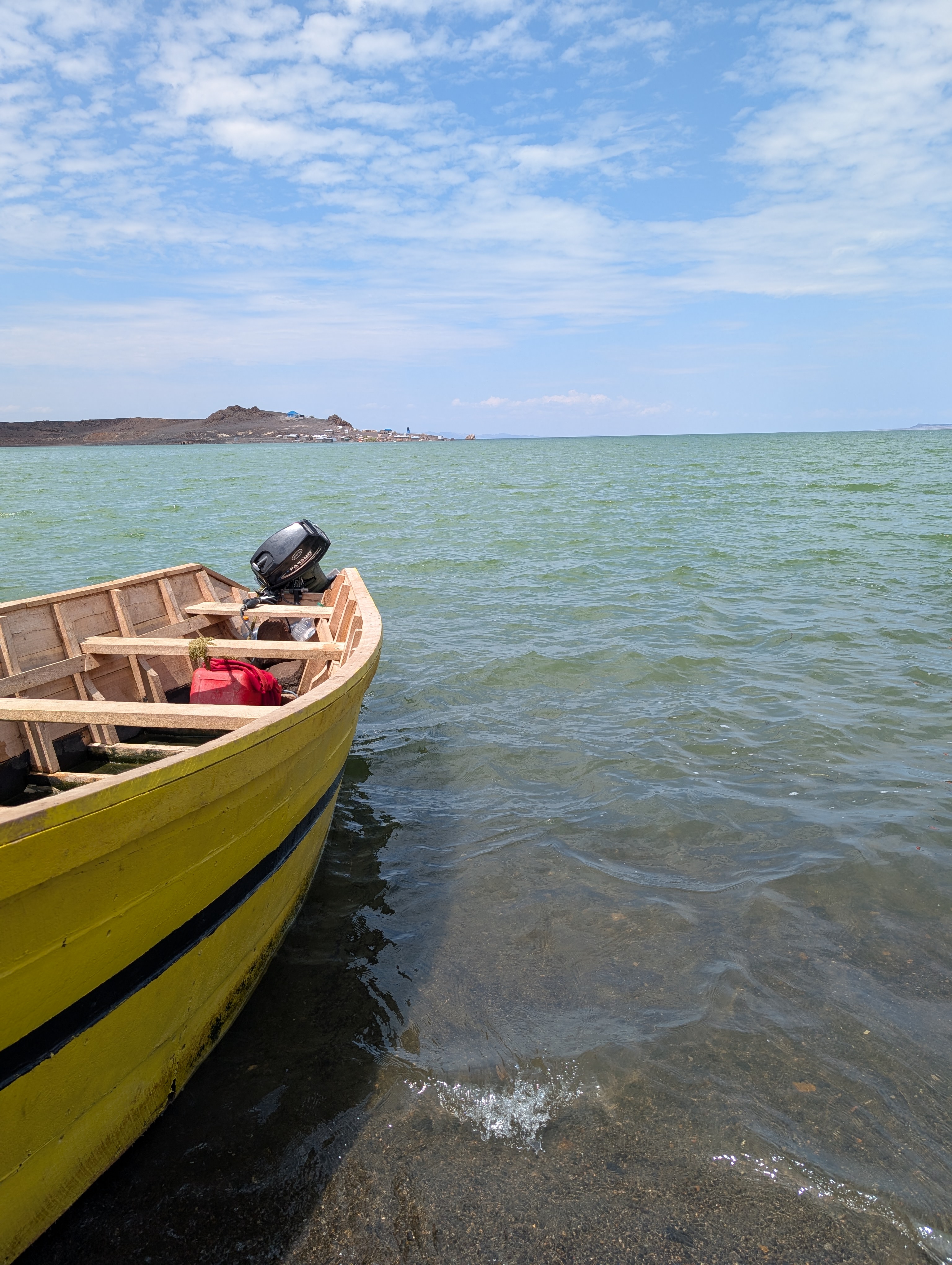 A travel photograph from Lake Turkana