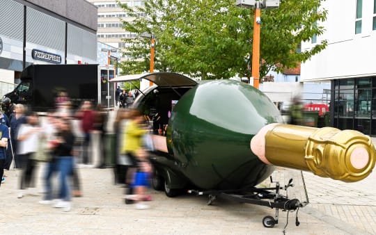 Photo of people walking through The Lexicon Bracknell shopping centre