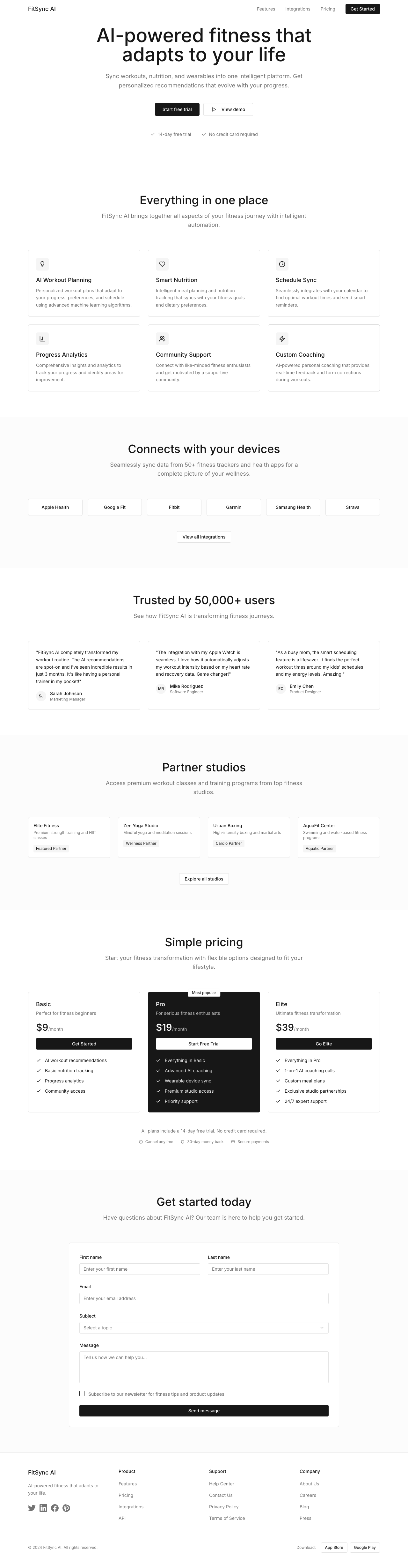 Meet FitSync AI