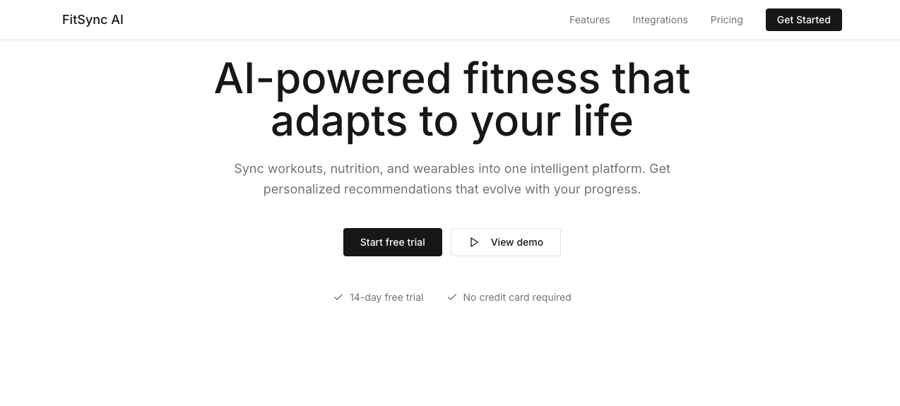 FitSync AI Screenshot