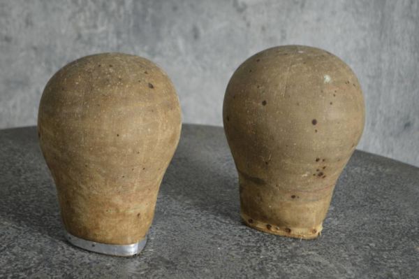 Pair Of Industrial Milliner Heads