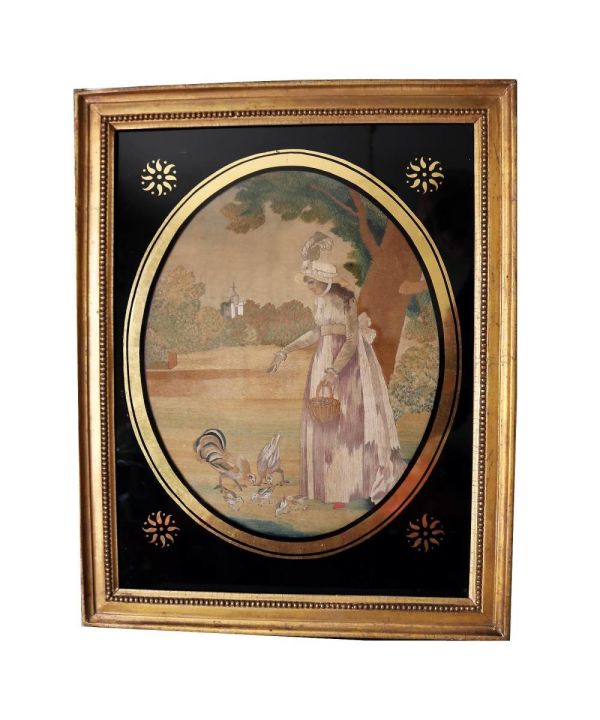 Silk Embroidery & Watercolour Picture