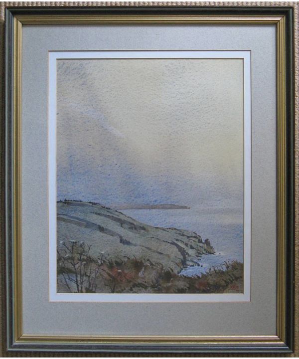 Original Watercolour Storm Over The Lizard By Philip Dunthorne