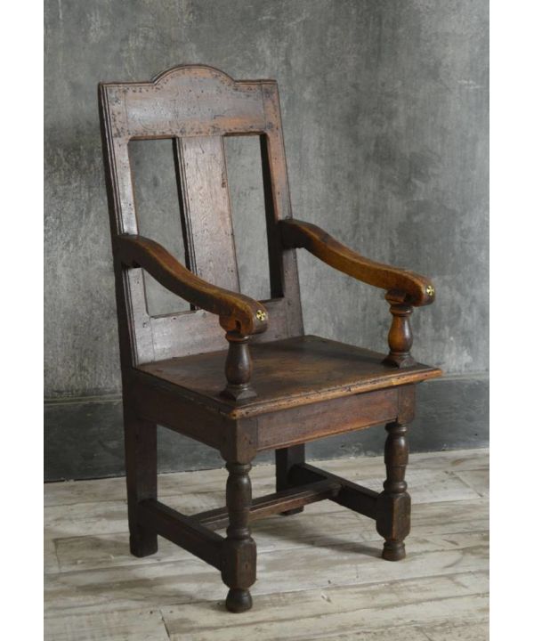 18th Century French Oak Hall Chair