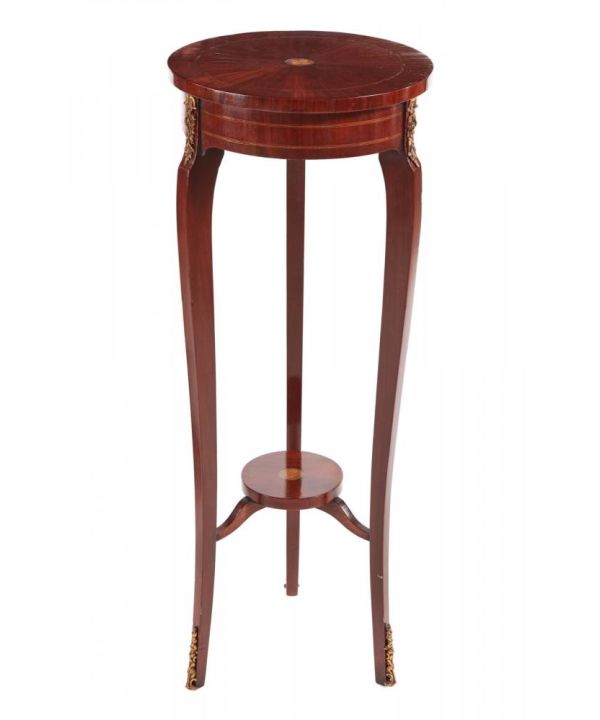 Antique Inlaid Plant Stand