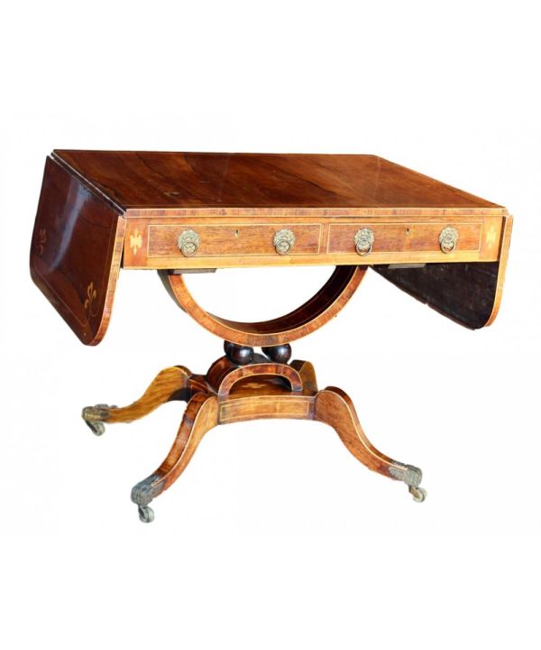 Basket Base Rosewood Sofa Table