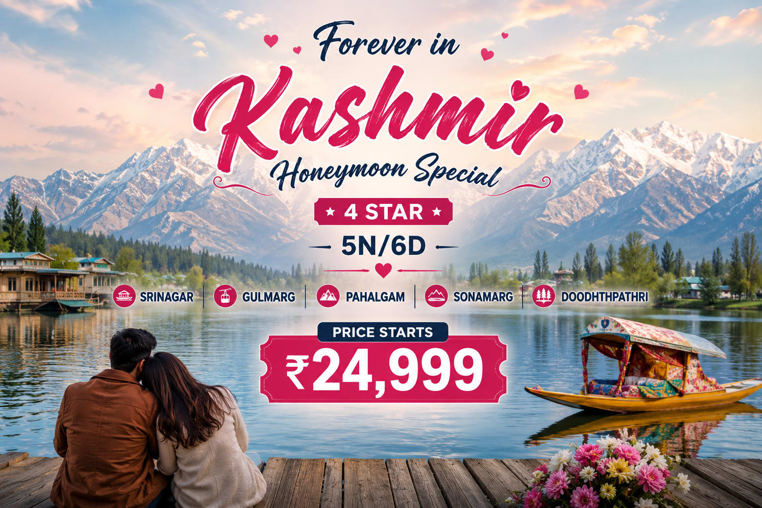 π Forever in Kashmir β Honeymoon Special 4 STAR 5N/6D β photo 1 of 1